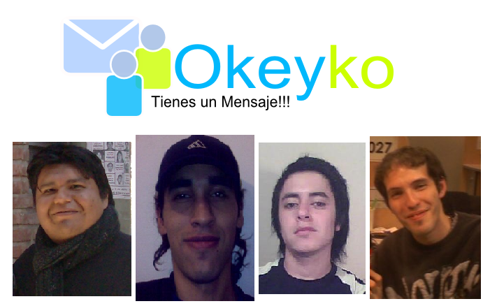 okeykoEquipo-Gerardo-Pablo-Gabi-y-Dario El equipo de Okeyko. Gerardo Cabero, Pablo Lugones , Gabriel Fernández y Darío Gabriel Arias.