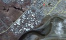 Vista aérea de luna de las zonas de producción tecnológica en Río Grande