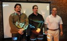 Angel Brozman, de Thermaltake, Gastón Finkelstein, de Gigabyte y Fernando Campora, de Intel