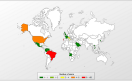 Mapa de troyanos brasileros, Brasil y Portugal los mas afectados Mapa de troyanos brasileros, Brasil y Portugal los mas afectados