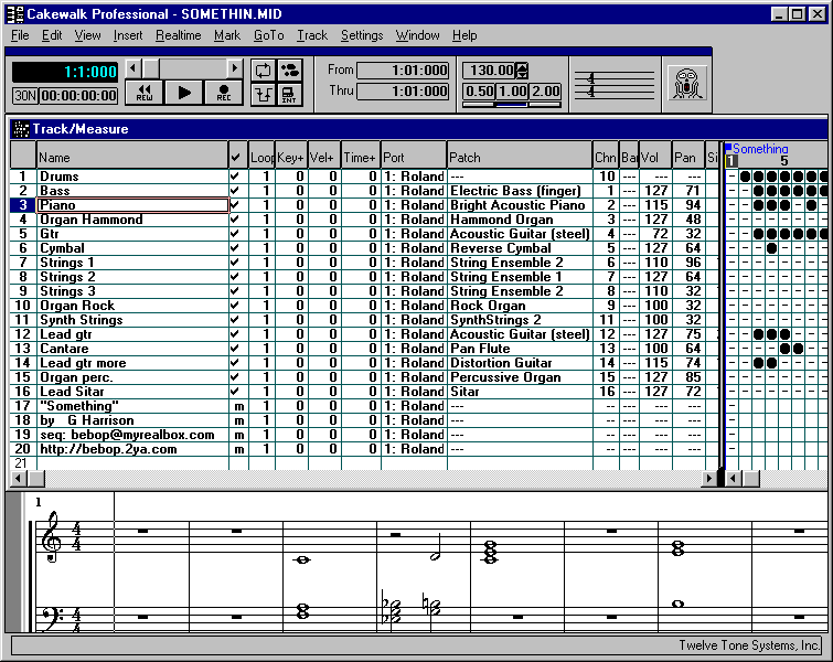 Winjammer midi software