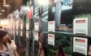 Las paredes del shopping con el  Boton "Me Gusta"