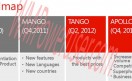 Los plantes a futuro para Windows Phone están sobre la mitad derecha de la imagen, marcados en rojo