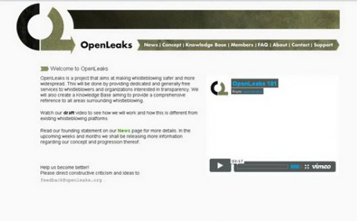 Lanzan OpenLeaks, un rival para WikiLeaks