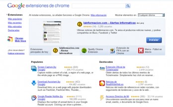 Desarrollos para Chrome