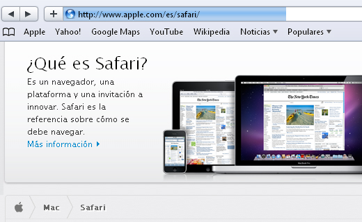 Safari y el estilo Apple