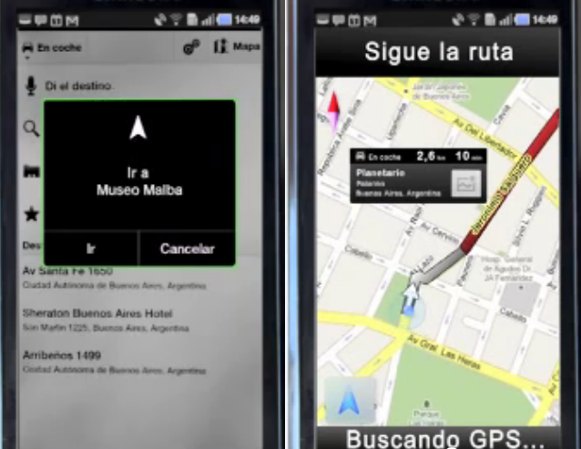 Google Maps Navigation ya esta disponible para Android con reconocimiento de voz en español.