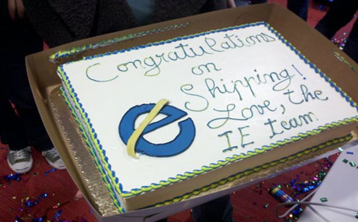 Torta de felicitación de Microsoft