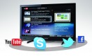 Con la incorporación de Internet, los modelos de alta gama de Sony pueden ejecutar Facebook, Youtube, Skype y Twitter.