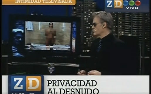 Las fotos de Juana Viale no sólo recorrieron el ciberespacio: también los programas de la TV (Crédito: Captura de TV - Zapping - Telefé)