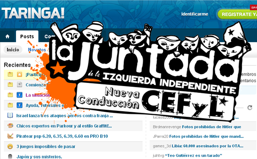 La agrupación "La Juntada" expresó su apoyo a Taringa! y repudió el procesamiento de los administradores del sitio.