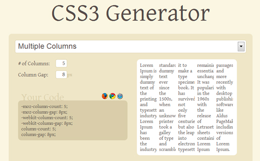 CSS3 Generator