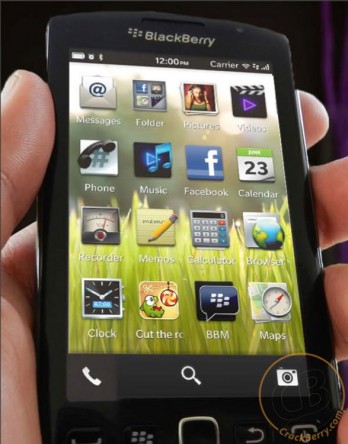 La pantalla de aplicaciones de BB10 no sería muy diferente a las de Android o iOS.