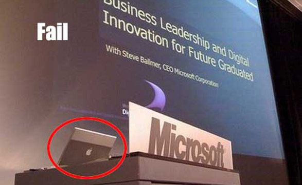 Con esta medida, Microsoft no volvería a pasar por momentos vergonzosos como el de la foto.