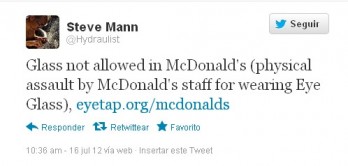 Tweet de Steve Mann.