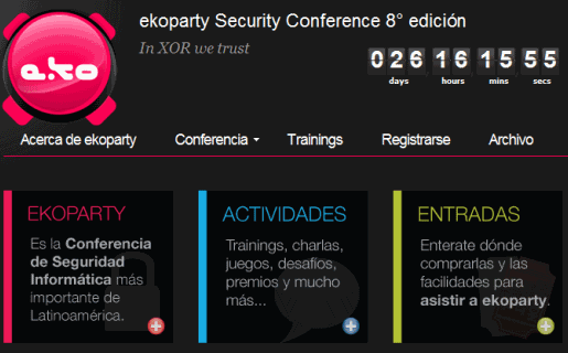 Se trata de la 8º edición consecutiva de Ekoparty