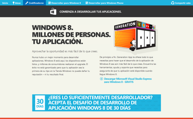 GenerationAppLatam es una guía para aprender a programar aplicaciones para Windows Store.