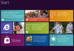 La nueva pantalla de inicio y los "Live Tiles" son una de las novedades más importantes de Windows 8.