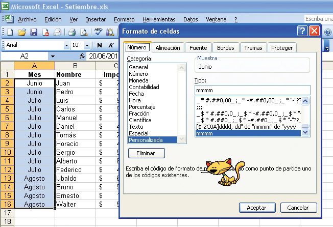 Subtotales mensuales II