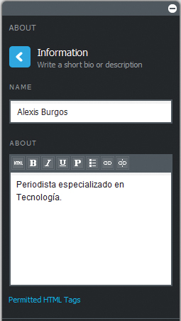 Crear un perfil en Flavors.me