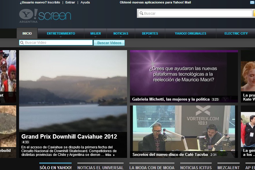 Yahoo! lanzó en Argentina la plataforma de contenidos Yahoo! Screen ...