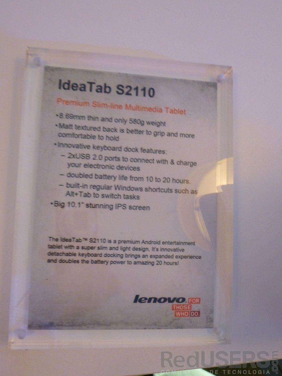 Las specs de la IdeaTab S2110, otra de las tablets Android de Lenovo
