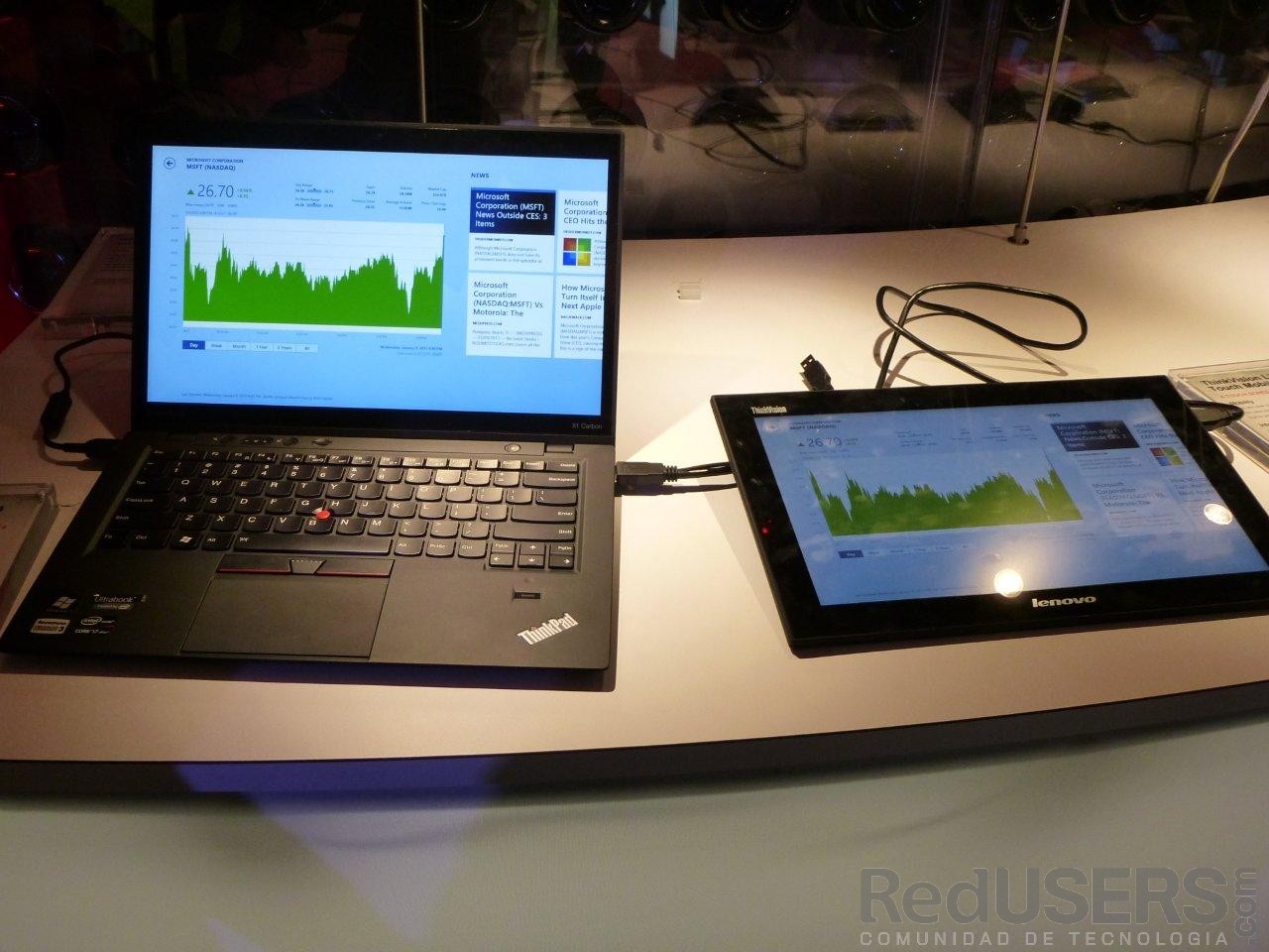 El concepto ThinkVision, un monitor de 10 pulgadas multiTouch que permite trabajar en grupo