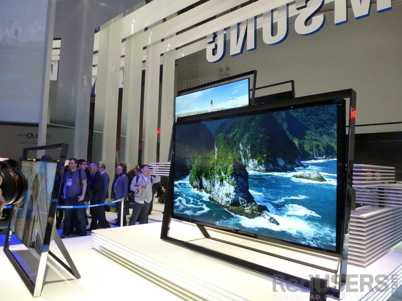 El S9 en la entrada al espacio de Samsung en la CES