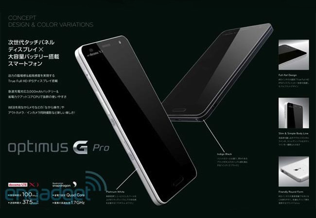 Esta imagen disparó las especulaciones sobre el LG Optimus G Pro.