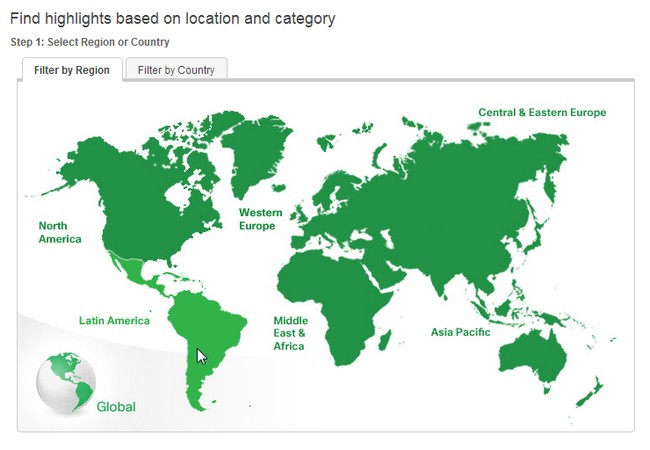 El Visual Network Index permite construir informes con los datos de Cisco y, por ejemplo, filtrar por país o región.