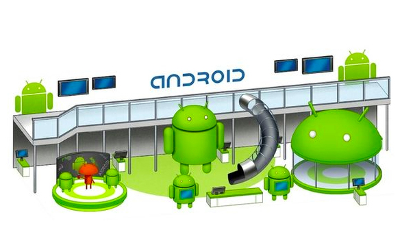 Así era el extravagante stand de Android que Google exhibió durante la MWC 2012.