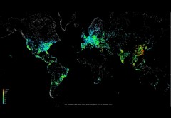 Mapa de calor que muestra la ubicación de los equipos más vulnerables y controlados por Carna.