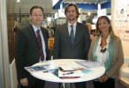 Andrés Ventafrida, cónsul Adjunto de Argentina; Mathias Frölich, de la sección comercial del consulado; y Fernanda Yanson, de la Fundación Exportar.