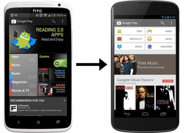 Google Play adoptará un diseño similar al de servicios como Google Now y Search