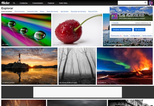 Así es la nueva interfaz de Flickr.