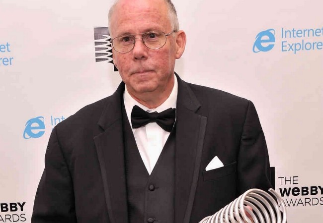 Steve Wilhite, luego de recibir su Webby Award.