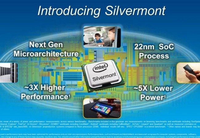 Silvermont será la gran apuesta de Intel para competir contra ARM en móviles y otros equipos conectados.