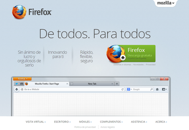 Firefox 22 acepta WebRT al igual que Google Chrome. Internet Explorer aún no lo incorpora.