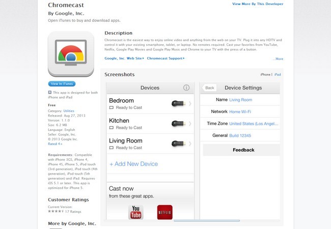 Crhomecast en el App Store.