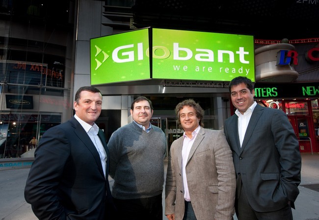 Fundadores de Globant: Martín Migoya, Néstor Nocetti, Guibert Englebienne y Martín Umarán.