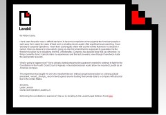 La Home de Lavabit, convertida en una carta de despedida.