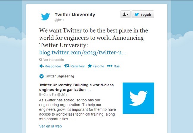 "Queremos ser el mejor trabajo del mundo para los ingenierios", indicaron desde Twitter.