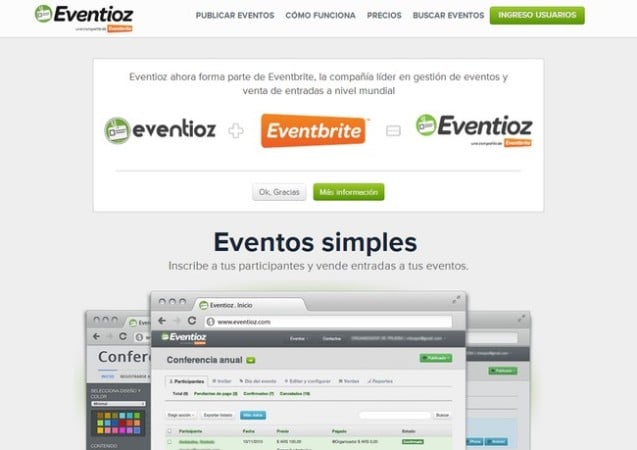 En la web de Eventioz ya se puede ver el nuevo logo.