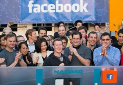 Zuckerberg en Wall Street, cuando Facebook comenzó a operar en la Bolsa.