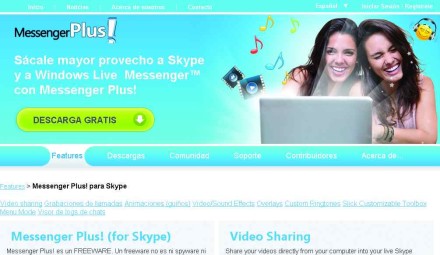 Messenger plus! agrega, de forma gratuita, una buena cantidad de utilidades a Skype.