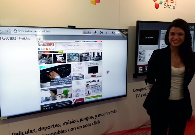 RedUSERS en los nuevos televisores sin marco de LG.