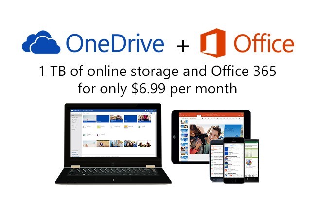 OneDrive ofrece cuentas ilimitadas a suscriptores de Office 365