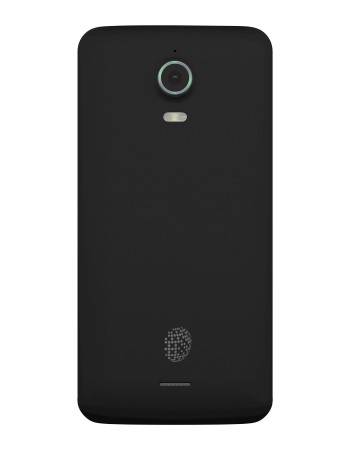 Así es el panel posterior del Blackphone. Posee una cámara trasera de 8 MP con flash LED. La frontal es de 5MP