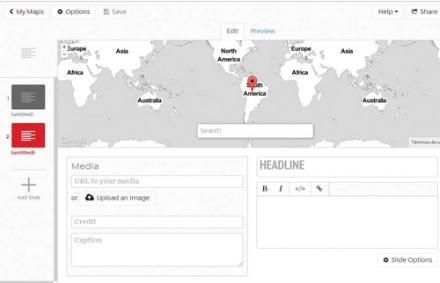 Podremos introducir coordenadas exactas, así como buscar ubicaciones en el mapa, con el cuadro [Search].