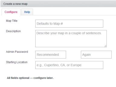 Completaremos los campos de la solapa [Configure] (son todos opcionales). Encontraremos la ayuda en la solapa [Help].